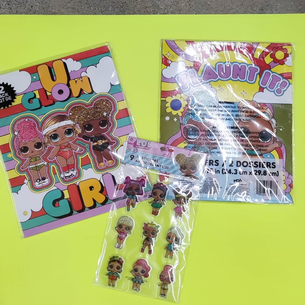 LOL Surprise 4 Folders and Stickers Bundle